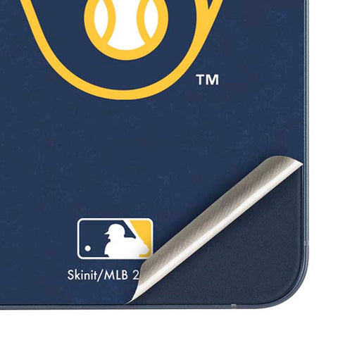 MLB Milwaukee Brewers - Solid Distressed Galaxy A35 5G Skin